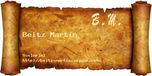 Beitz Martin névjegykártya